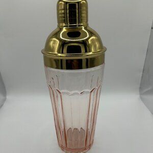 Pink Glass with Gold top Mixer